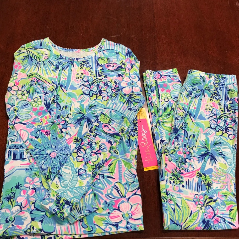 Lilly Pulitzer Sammy pajama set. Girls size 10 NWT